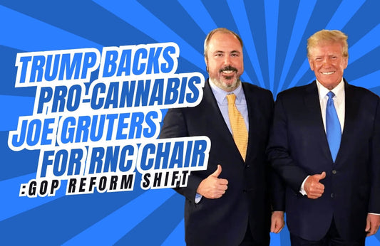President Trump and Senator Joe Gruters discussing Republican cannabis policy reform and RNC chairman endorsement.