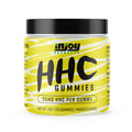 A picture of Injoy Extracts HHC gummies jar showing the front of the jar with 25mg of HHC per gummy.