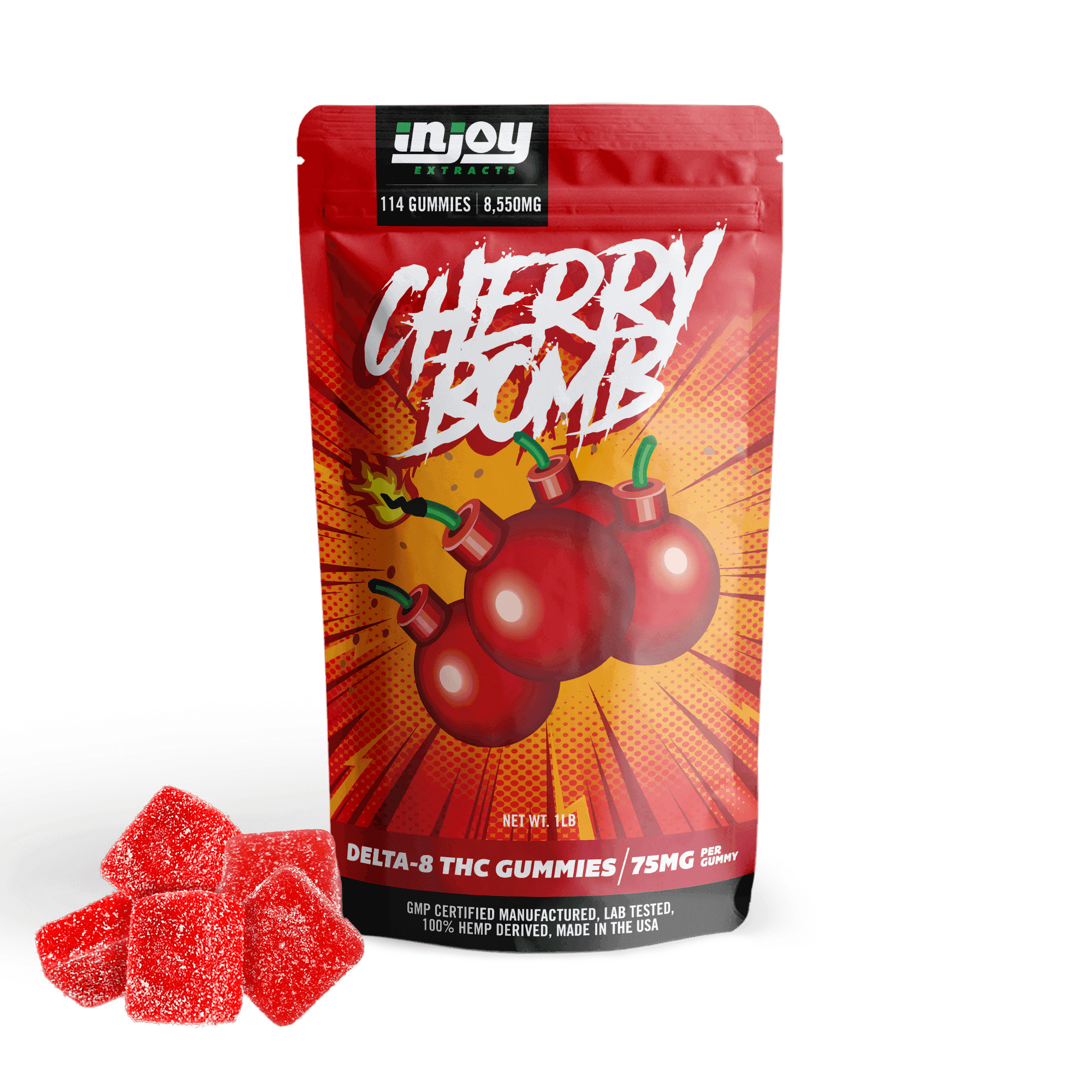 75mg Delta 8 Gummies - Cherry Bomb