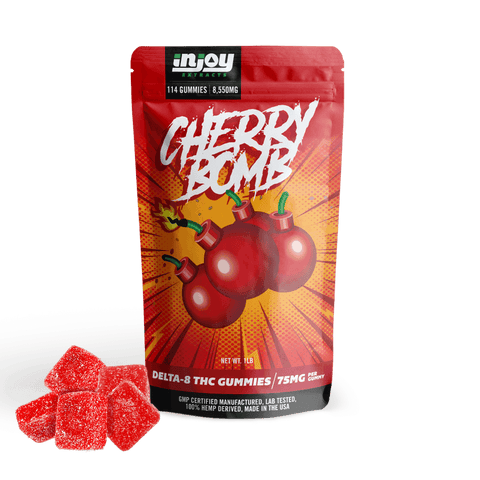 bulk delta 8 gummies 75mg cherry flavor by injoy extracts made in usa