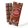 Milk chocolate bar with Day Tripper packaging on a white background.