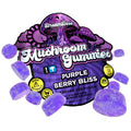 a photo of DreamDose Mushroom Gummies Label in Purple Berry Bliss Flavor