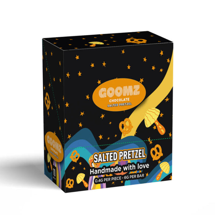Goomz Nootropic Mushroom Chocolate Bar | Salted Pretzel Flavor