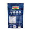Mushies Mushroom Gummies blue razz back package showing product facts and dosing guide.