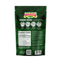 Mushies Mushroom Gummies green apple flavor back package showing product facts and dosing guide.