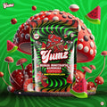 Product advertising graphic for YUMZ nootropic mushroom gummies with a watermelon flavor.