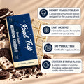 road trip mushroom chocolate cookies and cream flavor info-graphic. 