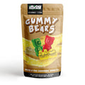 Photo rendering of the product packaging for Delta 8 gummy bears from Injoy Extracts.