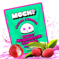 A product photo for Mochi magic mushroom gummies Lychee Berries flavor. 