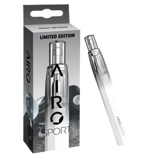 Airopro limited edition airosport batter is called Arctic Ice and has a gradient color that goes from white on the bottom to clear at the top, very sleek.