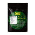 Enjoy Shrooms Bulk Apple Magic Mushroom Gummies 50 count back of bag with ingredients and nutrition facts. 
