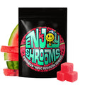 Enjoy Shrooms Bulk Watermelon Mushroom Gummies, 50-count bag, featuring juicy watermelon flavor and bulk value.
