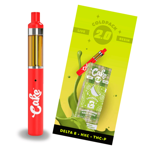 Cake Live resin disposable vape with THCP + Delta 8 + HXC 