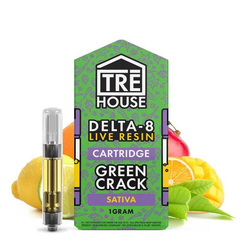 live resin Green Crack strain delta 8 cart