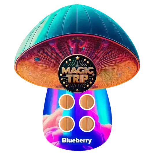 Magic Trip magic mushroom tablets are extra potent, come with 4 tablets per package and are blueberry flavored. 