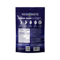 Moonshots Magic Mushroom Gummies Mixed Berry 10 count bag with dosing guide and ingredients.