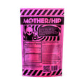 Back of Mothership Pink Lemonade Mushroom Gummies packaging showing ingredients, extra strength blend, and directions.