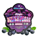 Photo rendering of Dream Dose brand magic mushroom gummies Purple Berry Bliss flavor. 