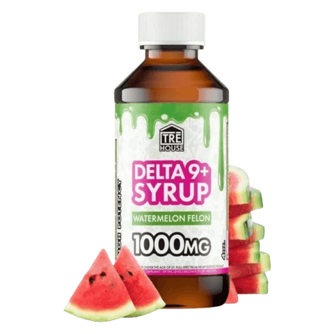 watermelon flavored tre house delta 9 THC lean syrup 1000mg 
