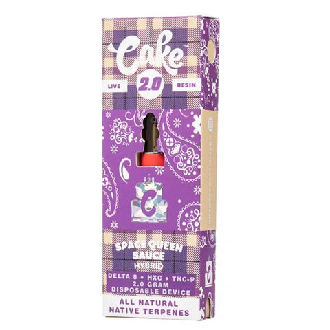 Cake disposable vape with THCP, HXC, and delta 8 contains 2 grams of extract