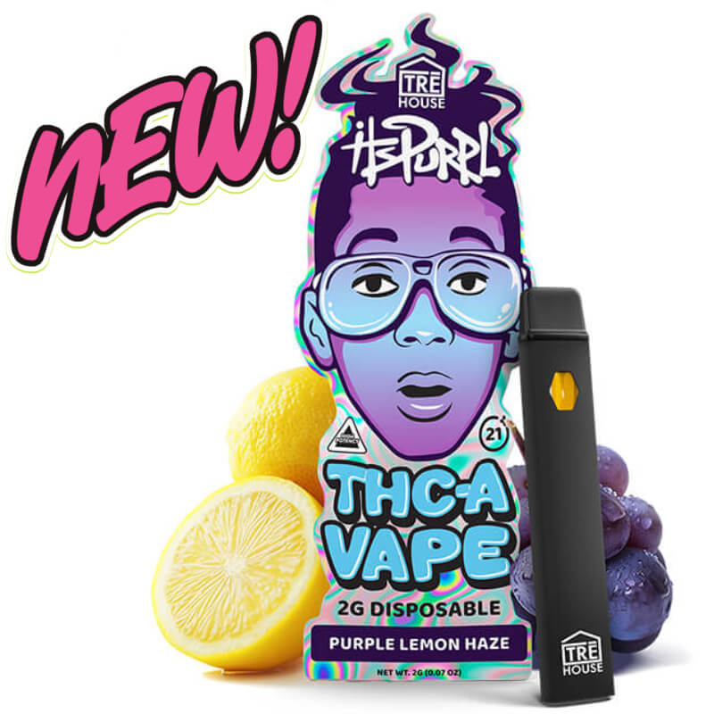 TreHouse ItsPurpl THC-A Vape Pen - Purple Lemon Haze – Injoy Extracts