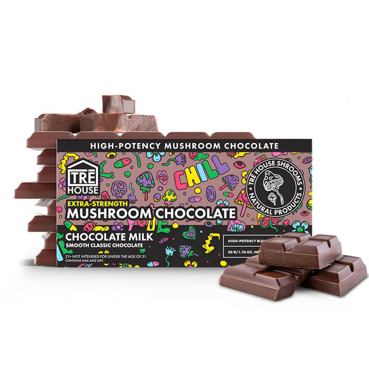 TR House Chocolate Milk Mushroom Chocolate Bar | Extra Strength Injoy Extracts TR House Chocolate Milk Mushroom Chocolate Bar | Extra Strength Injoy Extracts