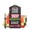 This is a photo rendition of Tre house 1 gram HHC cart with the strain watermelon ZKIT.