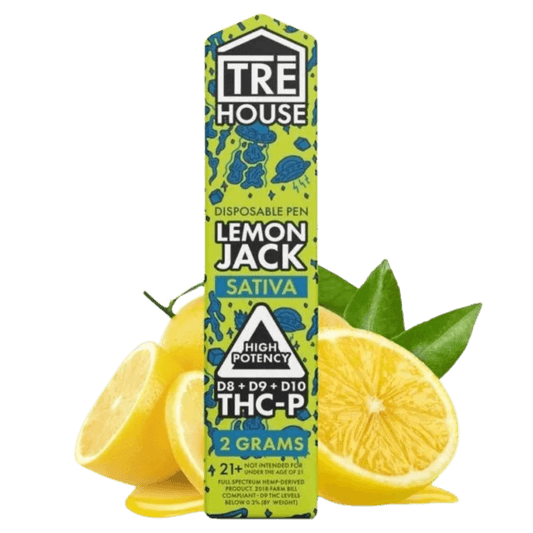 trehouse lemon jack strain THCP disposable pen with Delta 8, Delta 9 and D10