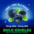 CBN + CBG blue razz vegan gummies sold in bulk