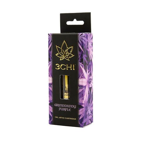 3chi granddaddy purple strain comes in a 1g cart and has a 510 thread