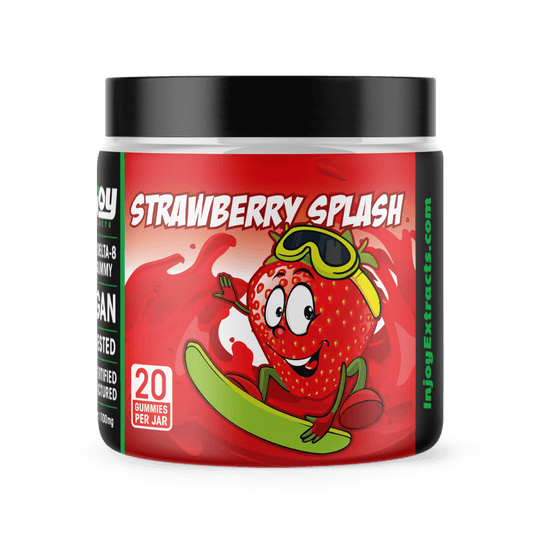 50mg Delta 8 Gummies - strawberry flavored for sale on Injoy Extracts