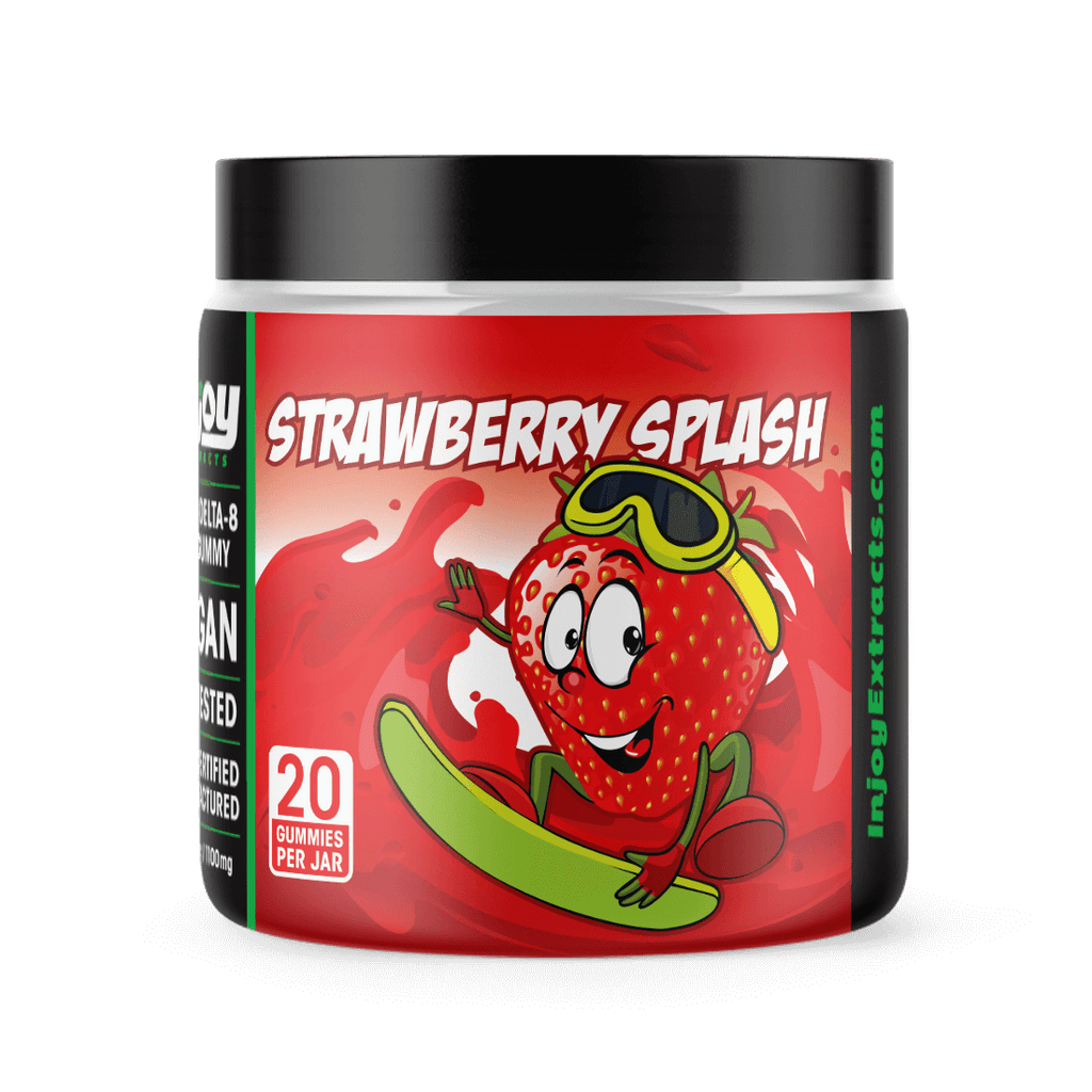 50mg Delta 8 Gummies - strawberry flavored for sale on Injoy Extracts