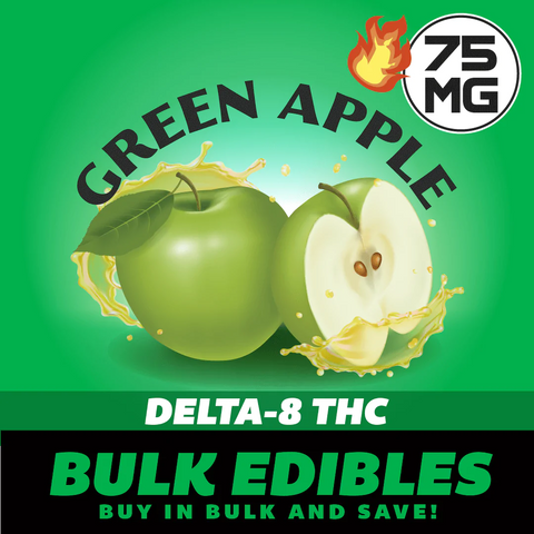 75mg bulk delta 8 gummies green apple flavor by injoy extracts made in usa