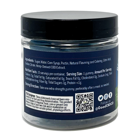 CBD Blue Razz Gummies - 1,500mg CBD - Injoy Extracts