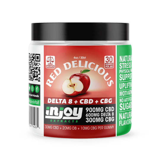 Red Apple Gummies Delta 8 + CBG + CBD 900mg Total
