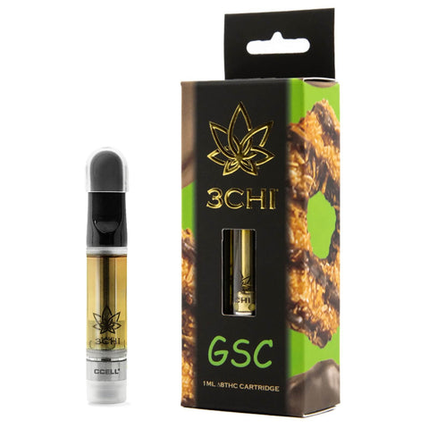 3chi girl scout cookies delta 8 cartridge comes with a 510 thread and fits on mostly all vape batteries 
